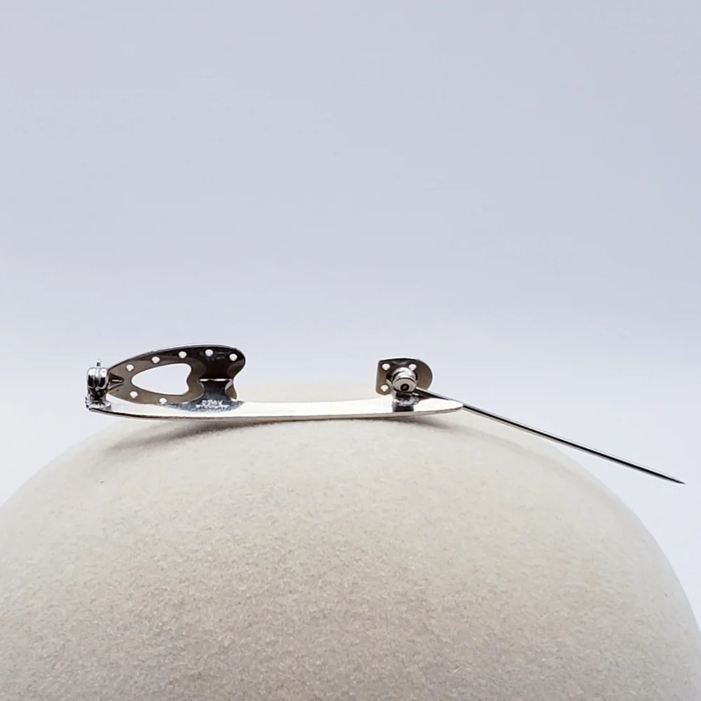 Unique Sterling Silver BEAU Brooch Unisex